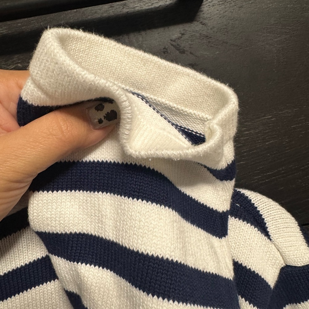 J. Crew Women's Navy and White Striped Cardigan - Picture 12 of 13
